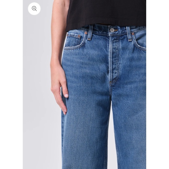 AGOLDE Low Slung Wide-Leg Baggy Jeans Essence Blue 28 - Picture 10 of 13